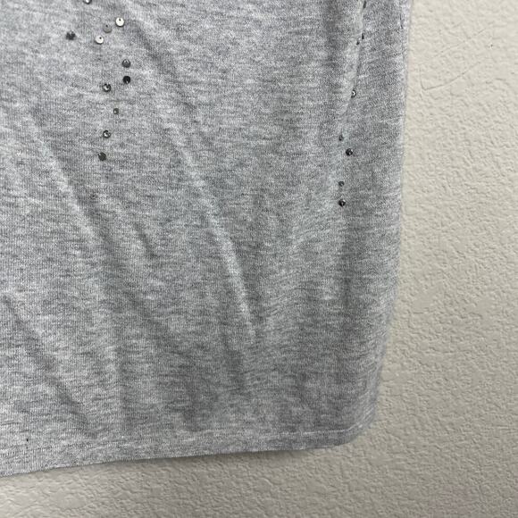 Eileen Fisher Womens Size XS Cashmere Cotton Embellished Sequin Tank Gray - Picture 8 of 10